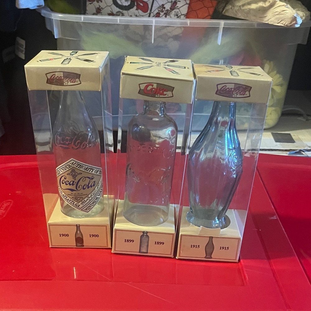 Coca-Cola Collectible Glass Bottle Set